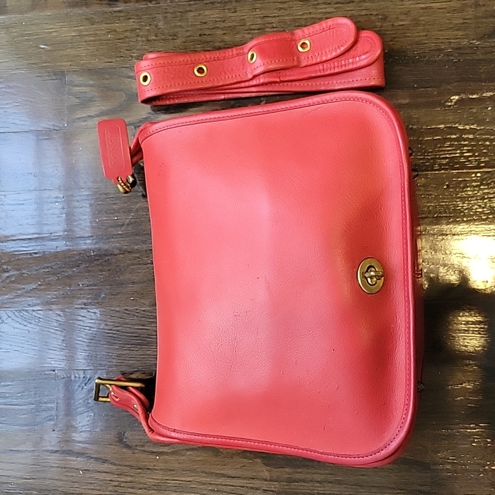 Vintage Coach Red Stewardess Bag 9525